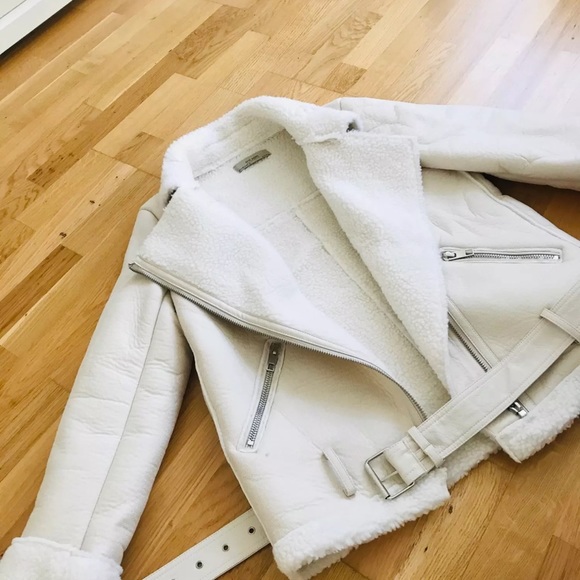 Beige shearling jacket - Picture 8 of 8